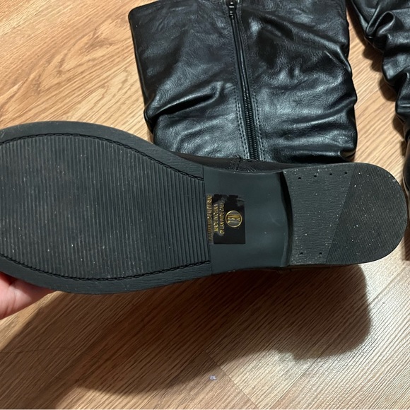 WIDE CALF Black Rider Boots!! - Picture 3 of 7